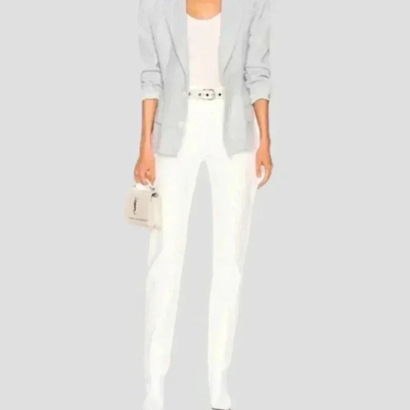 NWT Goldsign Sz 26 The‎ Relaxed Jean High Rise Straight Leg Button Fly in White - Picture 1 of 15